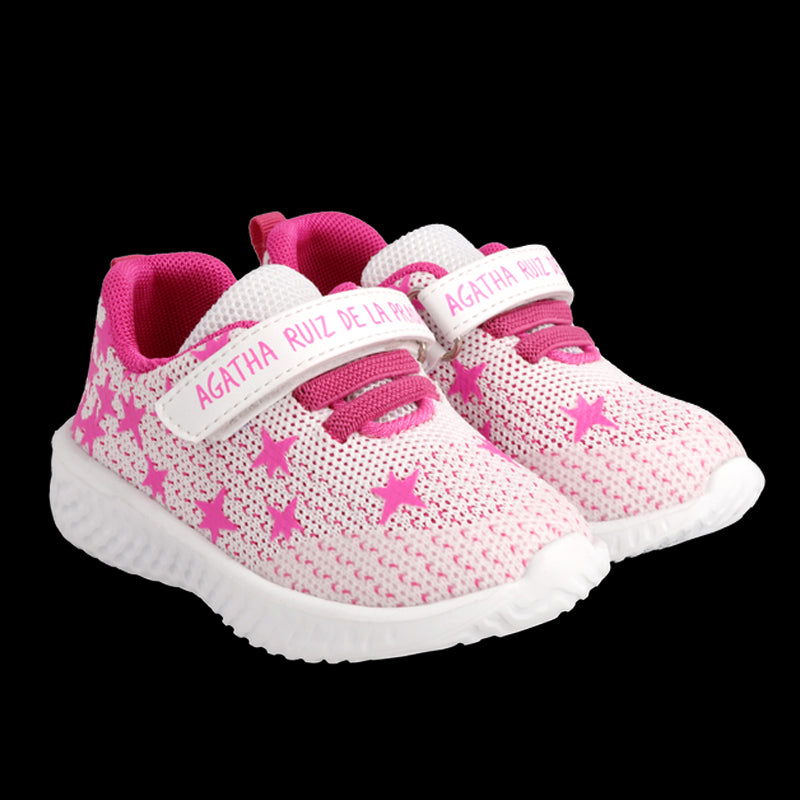 Agata Ruiz De La Prada Sneakersy dla dziewczynki 222920-B biały/róż - - #tag1# - #tag2# - #tag3# - #tag4#