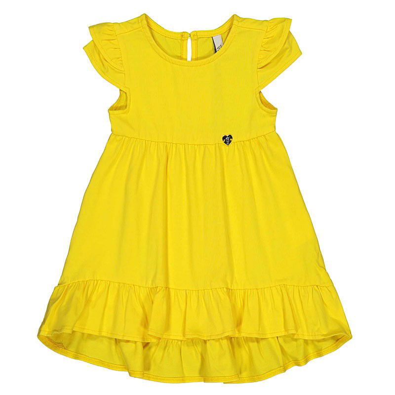 Birba Sukienka bawełniana Baby Girl 45310-00 35E kolor żółty - - #tag1# - #tag2# - #tag3# - #tag4#
