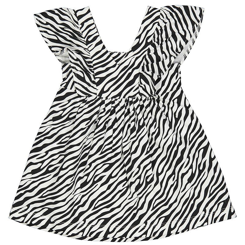 Birba Sukienka bawełniana Baby Girl 45313-00 90Z kolor biały/czarny -  - #tag1# - #tag2# - #tag3# - #tag4#