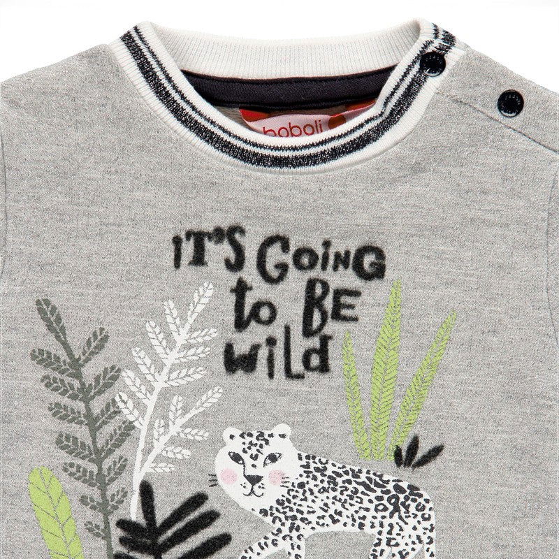 Bluza z cekinami dla dziewczynki Baby Boboli 211004-8034 kolor szary - - #tag1# - #tag2# - #tag3# - #tag4#