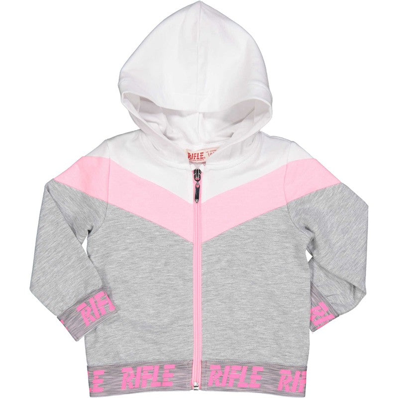 Bluza z kapturem dziewczęca RIFLE 26813-00 kolor szary - - #tag1# - #tag2# - #tag3# - #tag4#