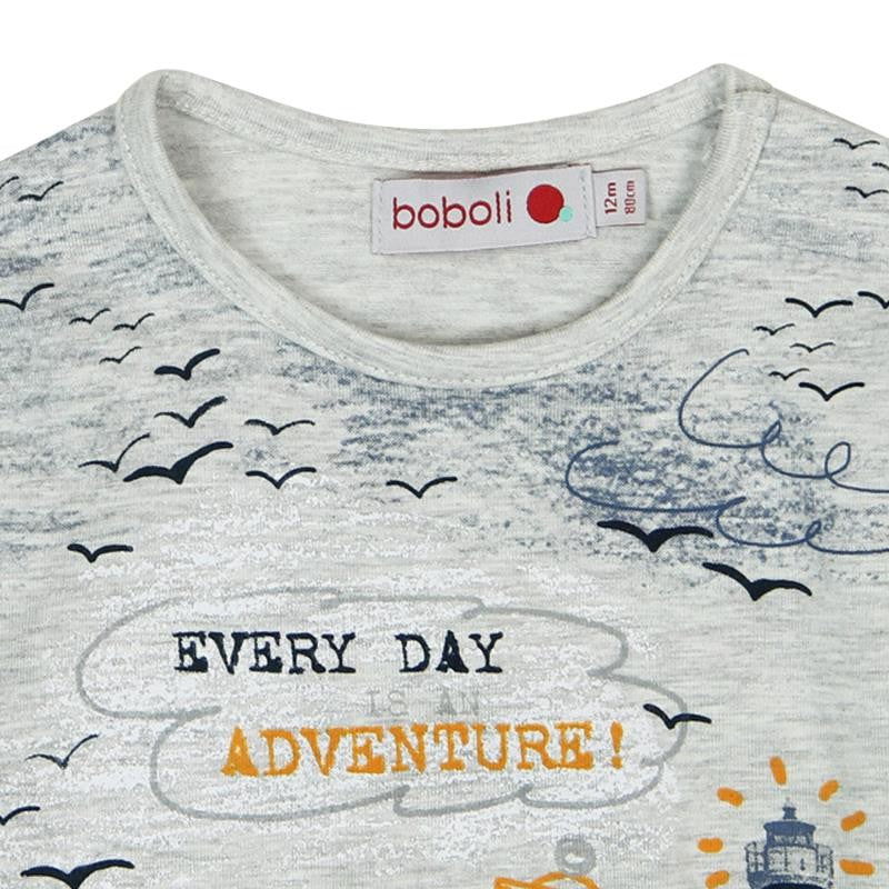 Boboli 226099-7299 sukienka dla dziewczynki kolor szary - - #tag1# - #tag2# - #tag3# - #tag4#