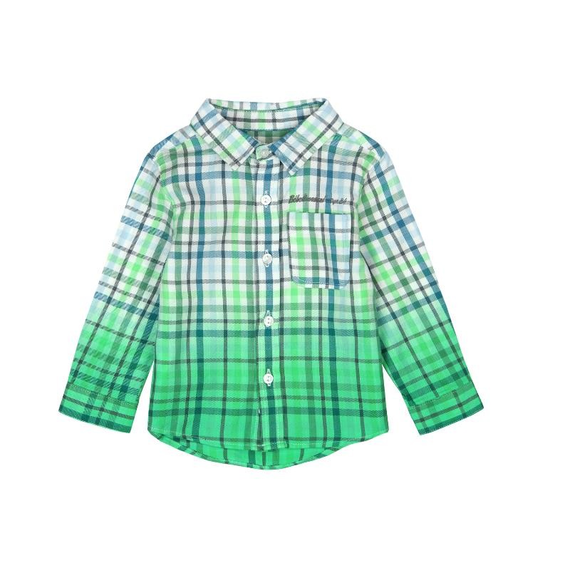 Boboli 306133-9918 Koszula krata dla małego chłopca kolor zielony - - #tag1# - #tag2# - #tag3# - #tag4#