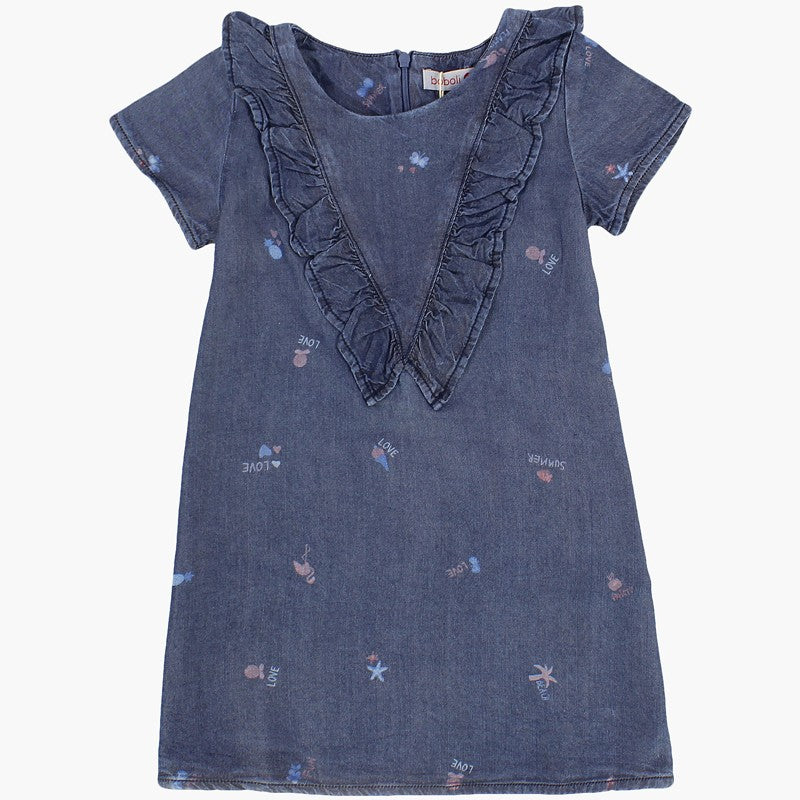 Boboli sukienka dla dziewczynki niebieska 437071-BLUE - - #tag1# - #tag2# - #tag3# - #tag4#