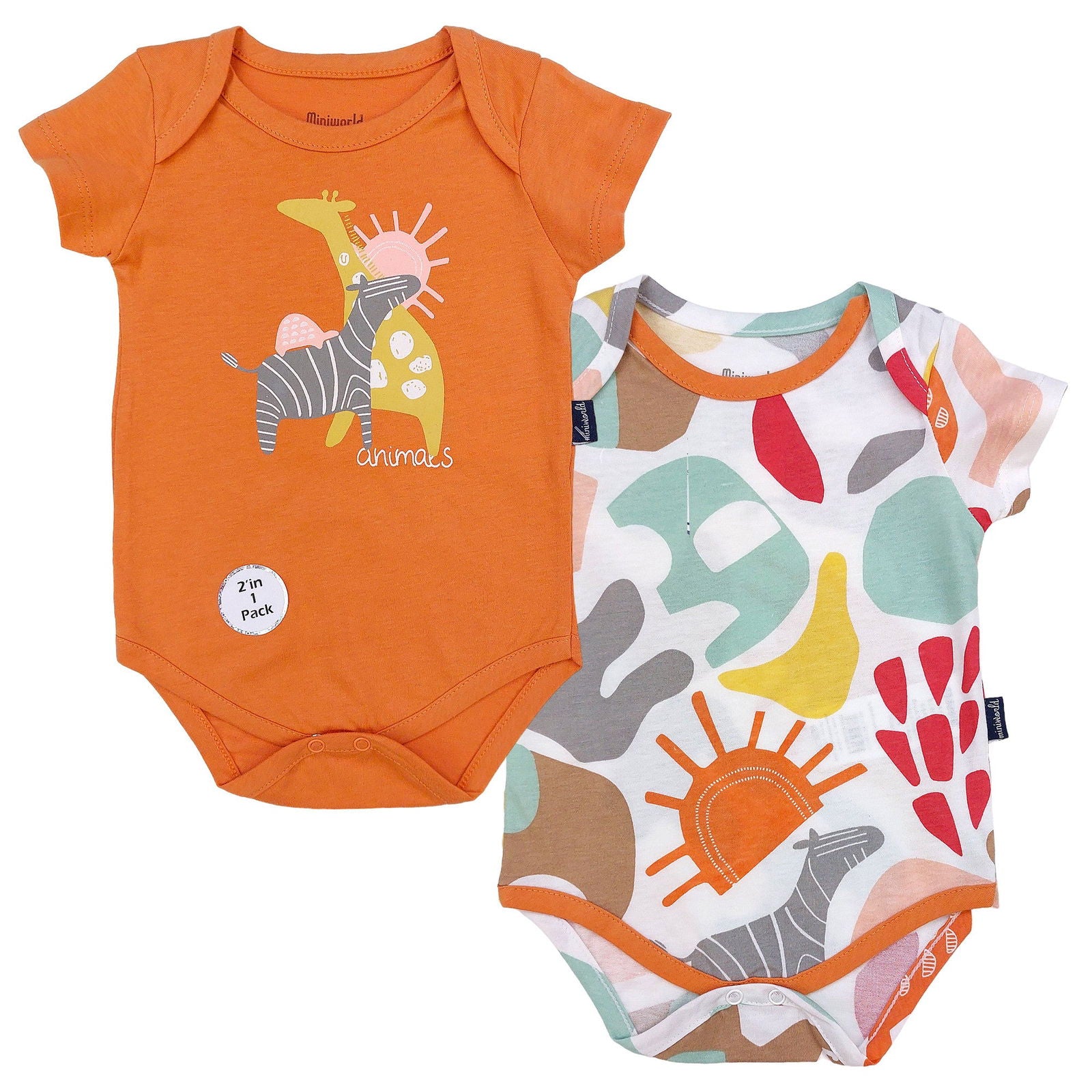 Body Niemowlęce Zebra 2 Pak chłopak pomarańcz 18243-24624 GKMOC - - #tag1# - #tag2# - #tag3# - #tag4#