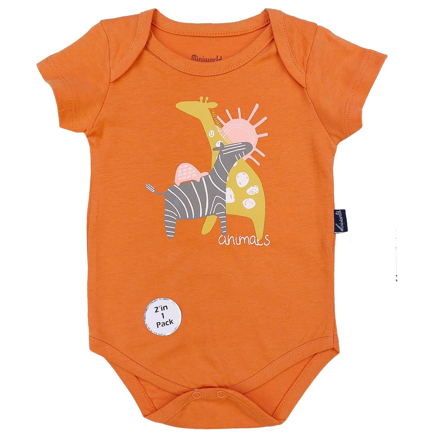 Body Niemowlęce Zebra 2 Pak chłopak pomarańcz 18243-24624 GKMOC - - #tag1# - #tag2# - #tag3# - #tag4#