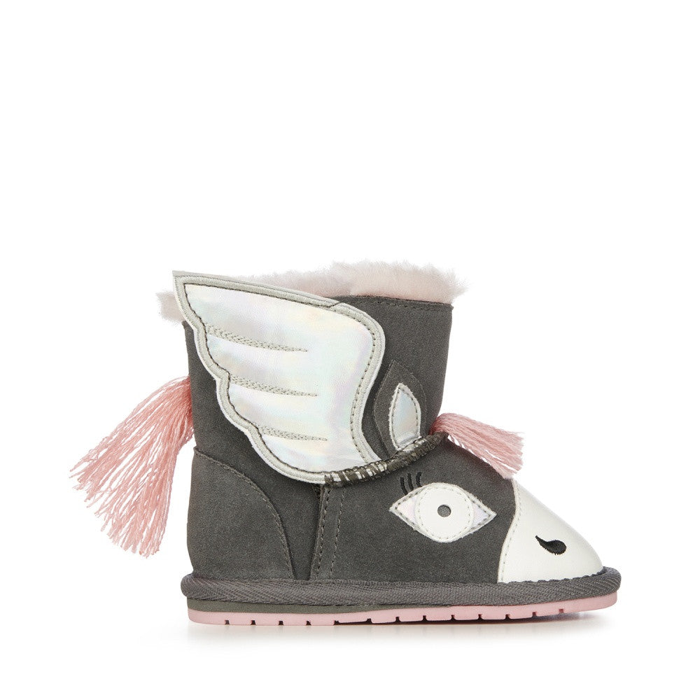Botki EMU AUSTRALIA Pegasus Walker B12759-Charcoal szary - - #tag1# - #tag2# - #tag3# - #tag4#