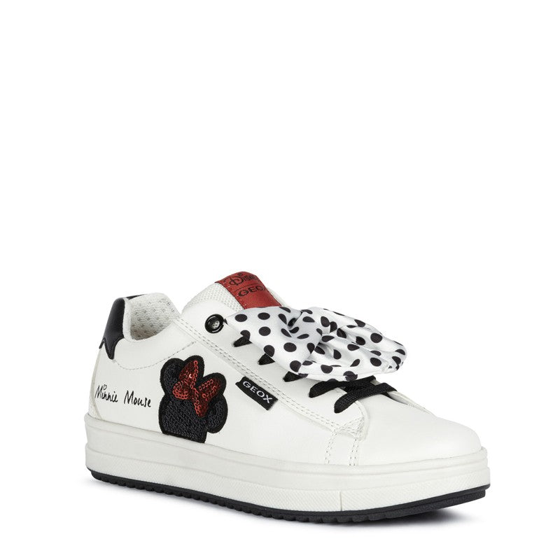 Buty sneakersy dziewczęce Geox J04BDB-000BC-C0644 kolor biały/czarny - - #tag1# - #tag2# - #tag3# - #tag4#