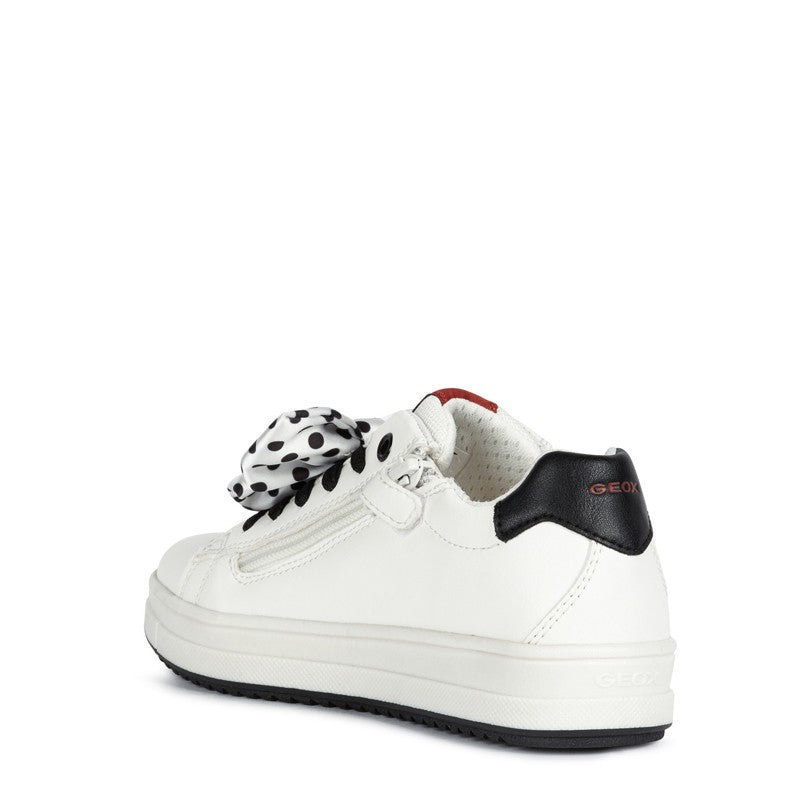 Buty sneakersy dziewczęce Geox J04BDB-000BC-C0644 kolor biały/czarny - - #tag1# - #tag2# - #tag3# - #tag4#