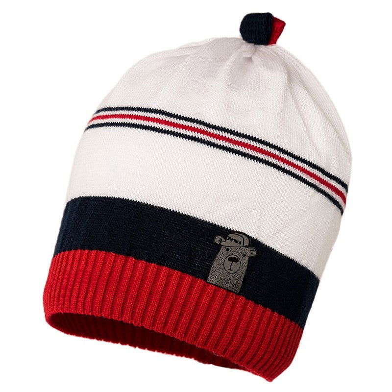 DAVID Czapka dzianinowa chłopięca Jamiks JWC013 kolor czerwony - - #tag1# - #tag2# - #tag3# - #tag4#
