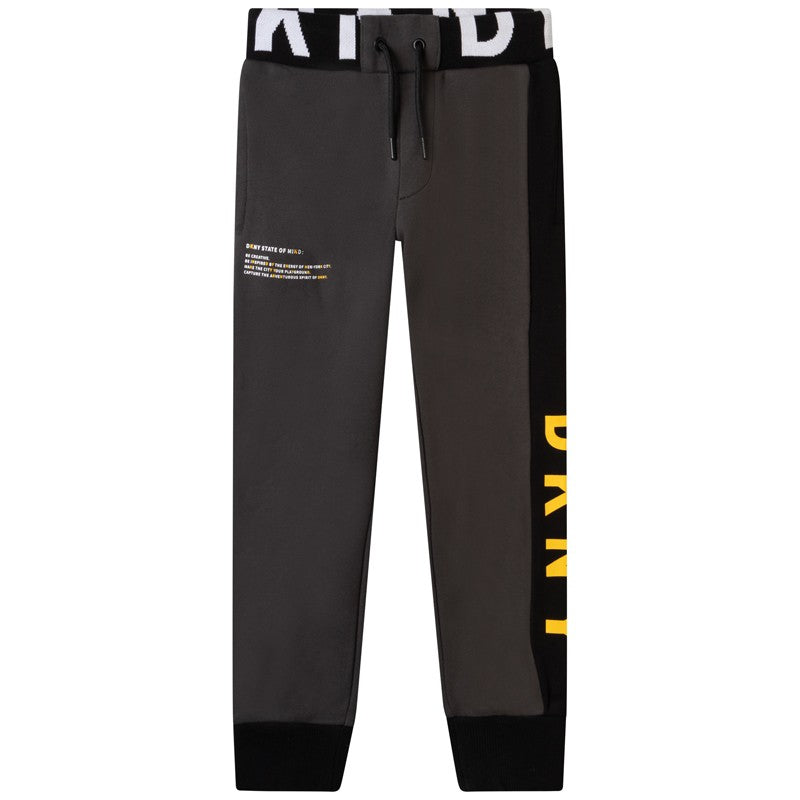 DKNY D24743-62 Spodnie dresowe chłopięce kolor ciemny szary - - #tag1# - #tag2# - #tag3# - #tag4#