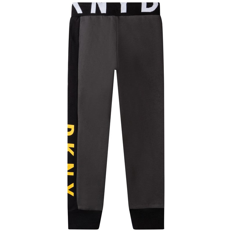 DKNY D24743-62 Spodnie dresowe chłopięce kolor ciemny szary - - #tag1# - #tag2# - #tag3# - #tag4#