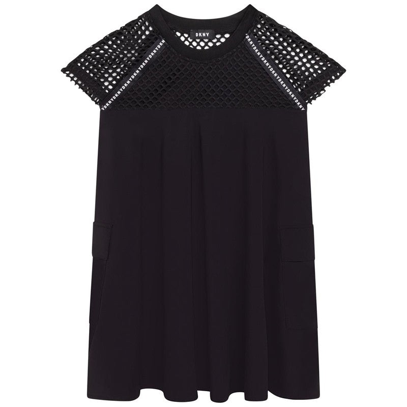 DKNY D32816-09B Sukienka dla dziewczynki kolor czarny - - #tag1# - #tag2# - #tag3# - #tag4#