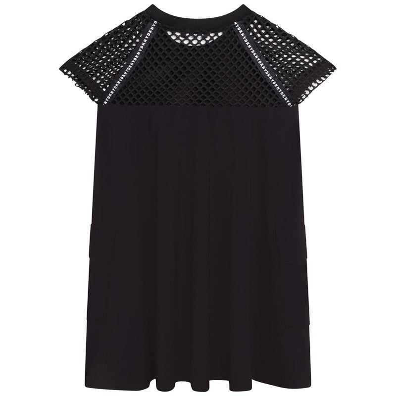DKNY D32816-09B Sukienka dla dziewczynki kolor czarny - - #tag1# - #tag2# - #tag3# - #tag4#