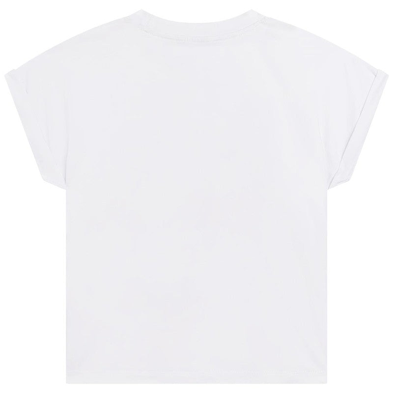 DKNY D35S03-N09 Koszulka z krótkim rękawem dziewczęca kolor biały/fiolet - - #tag1# - #tag2# - #tag3# - #tag4#