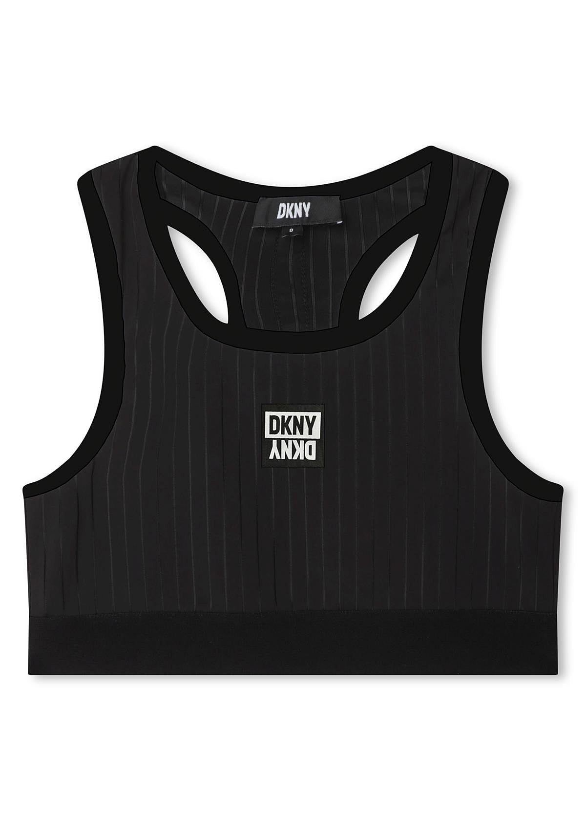 DKNY D35S91-09B Top koszulka na ramiączkach dziewczynka kolor czarny - - #tag1# - #tag2# - #tag3# - #tag4#