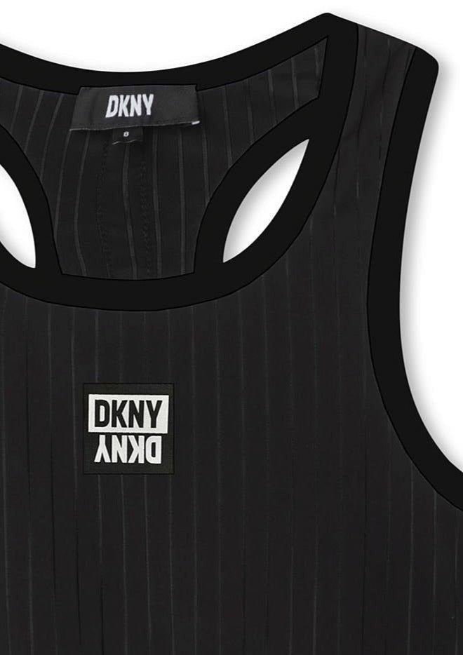 DKNY D35S91-09B Top koszulka na ramiączkach dziewczynka kolor czarny - - #tag1# - #tag2# - #tag3# - #tag4#