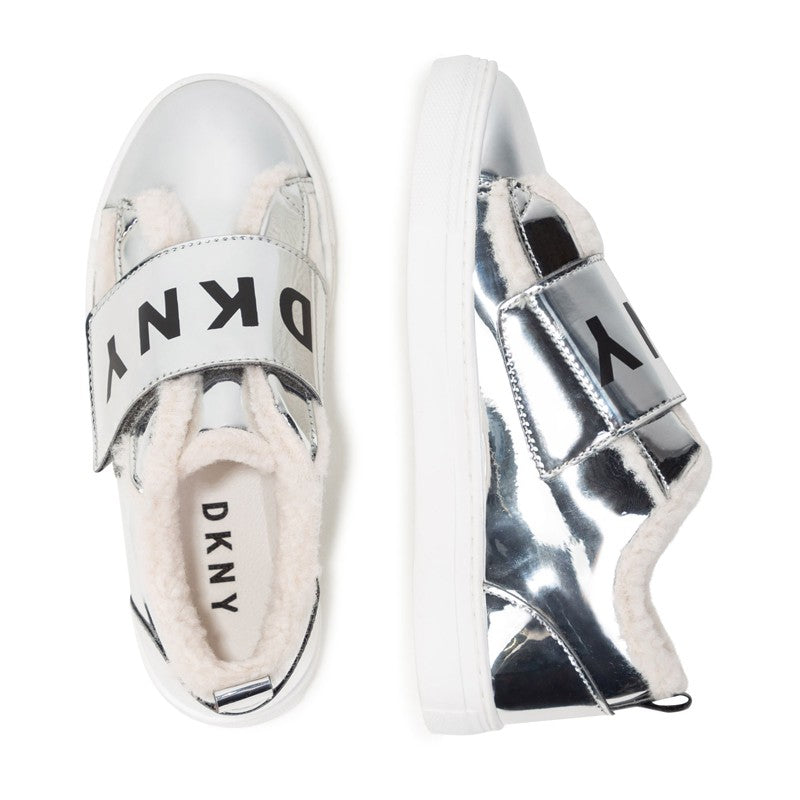 DKNY D39058-16 Sneakersy ocieplane dziewczęce kolor szary - - #tag1# - #tag2# - #tag3# - #tag4#