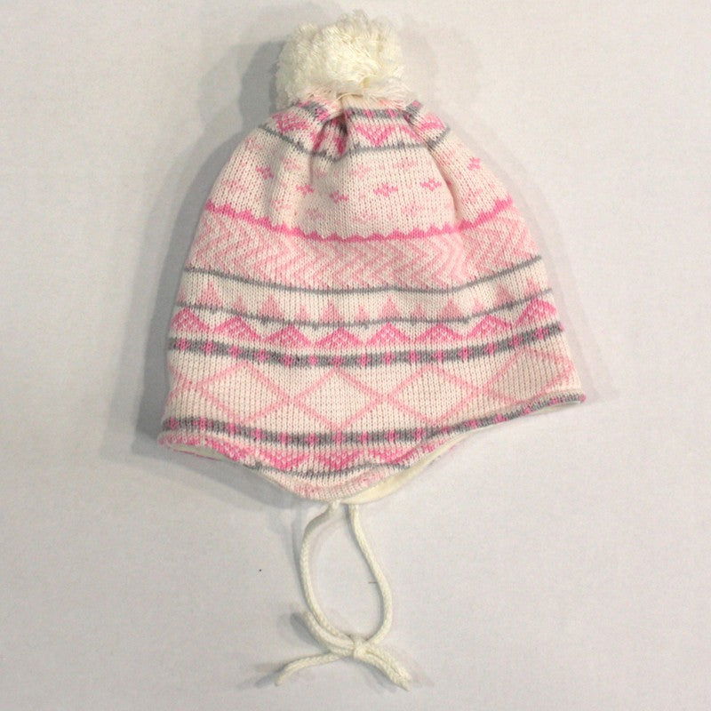 Doll Czapka dzianinowa 1621715564-2720 kolor krem/róż - - #tag1# - #tag2# - #tag3# - #tag4#