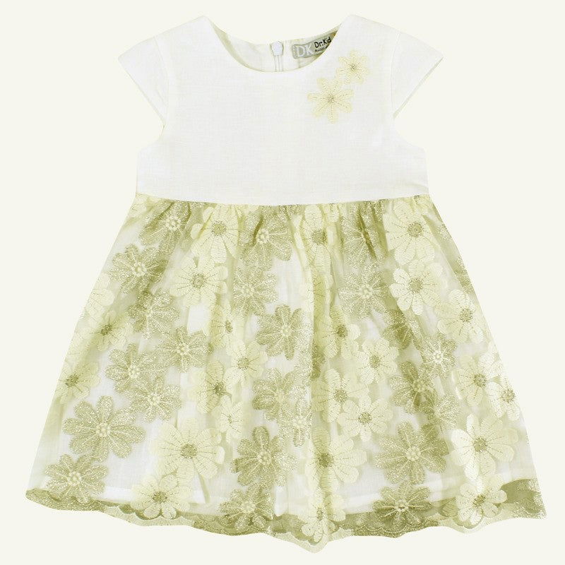 Dr.Kid DK394-000 sukienka dziewczęca elegancka kolor ekri - - #tag1# - #tag2# - #tag3# - #tag4#