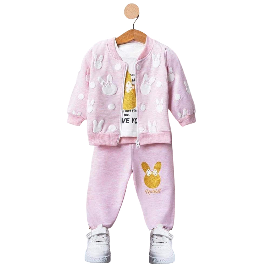 Dres 3 części dziewczęcy róż Minitix 22126-29824 GKMOD - - #tag1# - #tag2# - #tag3# - #tag4#