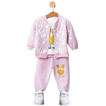 Dres 3 części dziewczęcy róż Minitix 22126-29824 GKMOD - - #tag1# - #tag2# - #tag3# - #tag4#