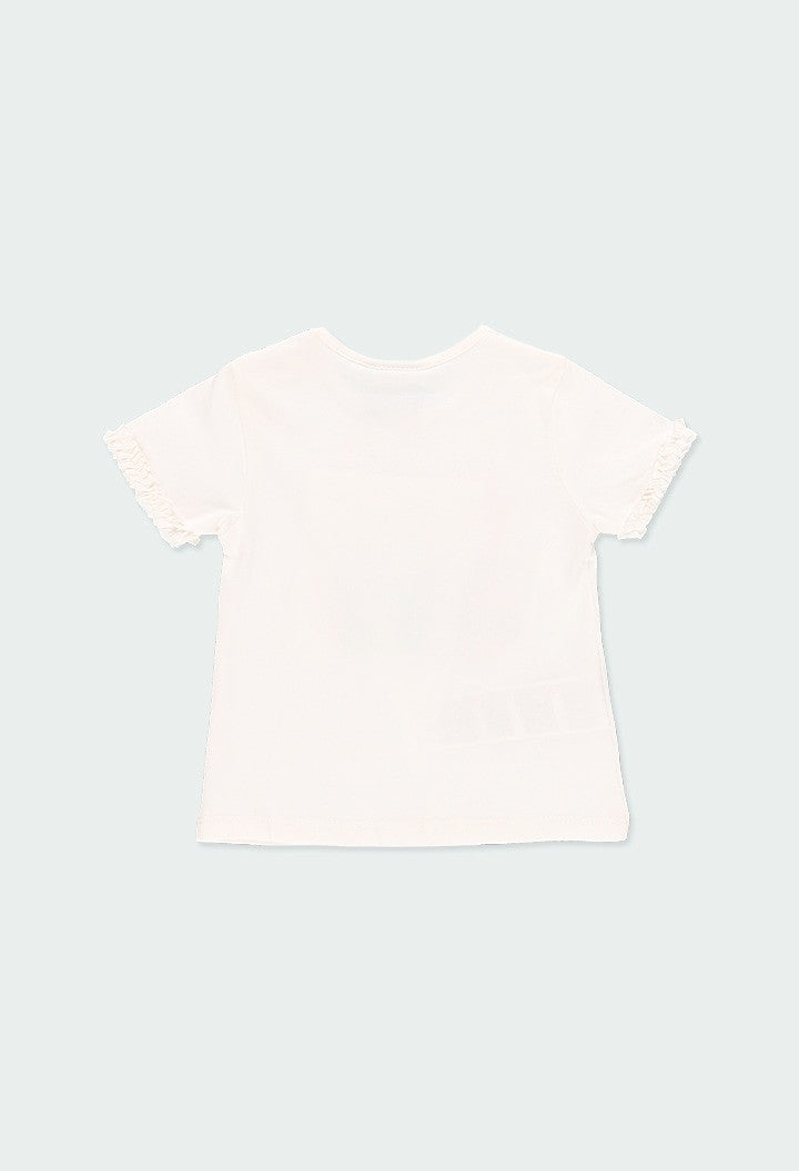 Koszulka dla dziewczynki Baby Boboli 234032-1111 kolor krem - - #tag1# - #tag2# - #tag3# - #tag4#