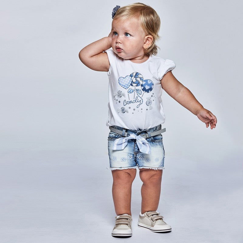 Krótkie spodenki jeans dziewczęce Mayoral 1225-85 Niebieski - - #tag1# - #tag2# - #tag3# - #tag4#
