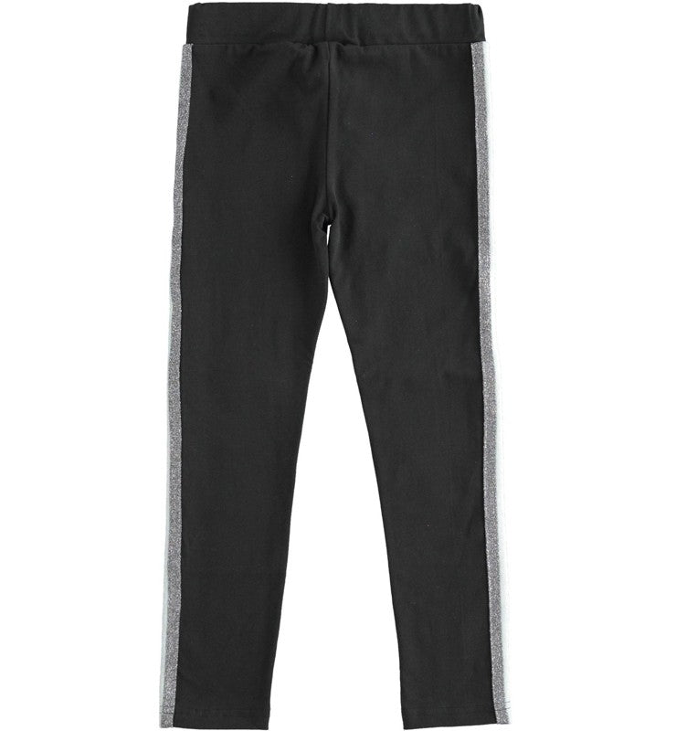 Leginsy z lampasem dziewczęce iDO 1952-0658 kolor czarny - - #tag1# - #tag2# - #tag3# - #tag4#