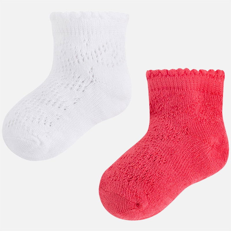Mayoral 10398-64 Skarpetki dziewczęce 2 pary kolor petunia - - #tag1# - #tag2# - #tag3# - #tag4#