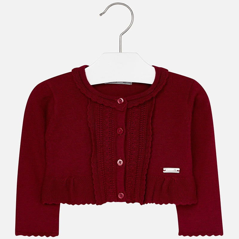 Mayoral 2335-22 Sweter dziewczęcy bolerko kolor czerwony - - #tag1# - #tag2# - #tag3# - #tag4#