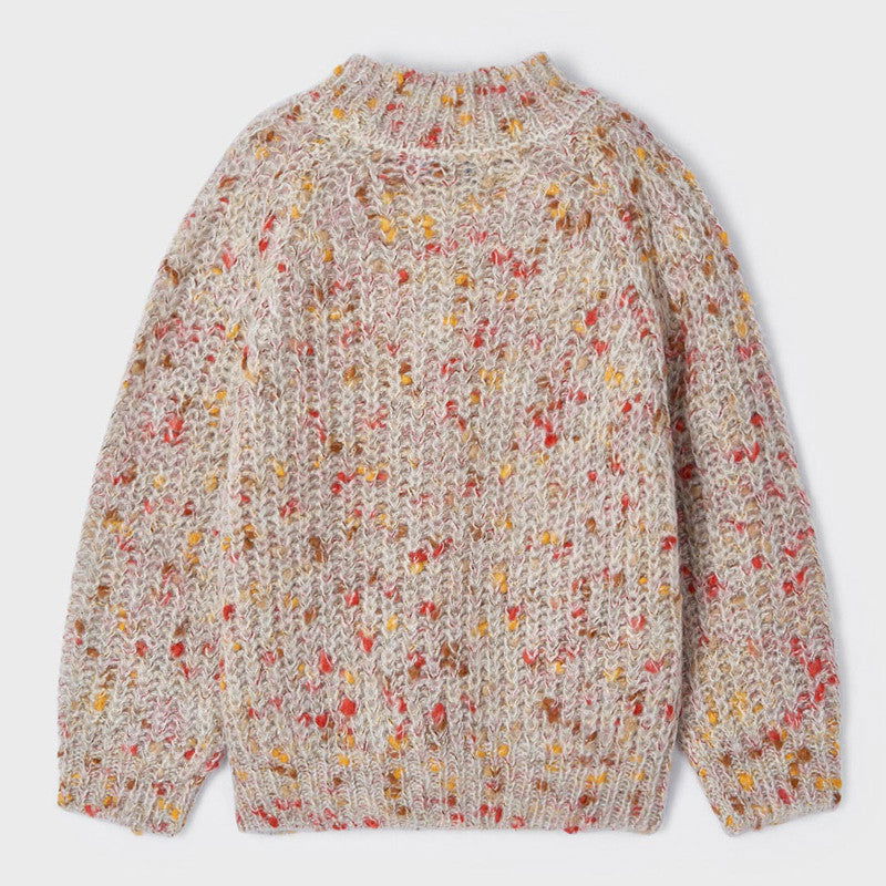 Mayoral 4307-89 Sweter dla dziewczynki kolor krem/pomarańcz - - #tag1# - #tag2# - #tag3# - #tag4#