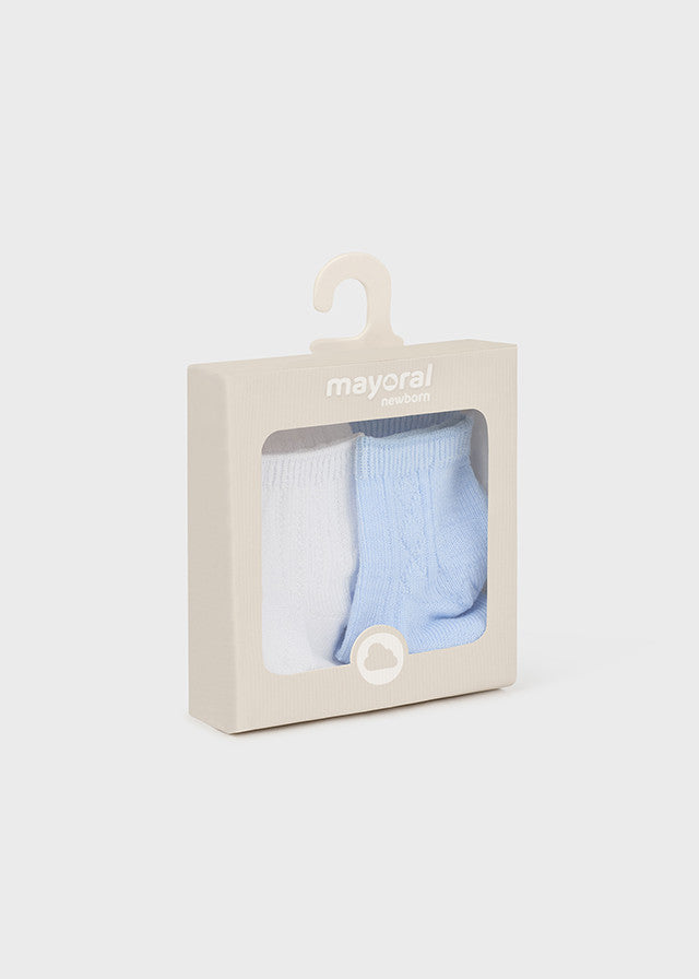 Mayoral 9590-68 Komplet 2 pary skarpetek chłopiec kolor błękitny - - #tag1# - #tag2# - #tag3# - #tag4#