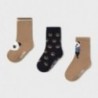 Sada 3 párů ponožek pro chlapce Mayoral 10832-54 Hnědý