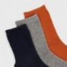 Sada 3 párů chlapeckých ponožek Mayoral 10871-91 oranžová / šedá / granát