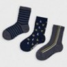 Ponožky pro chlapce Mayoral 10873-12 šedá / žlutá