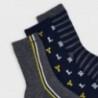 Ponožky pro chlapce Mayoral 10873-12 šedá / žlutá