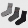 Sada 3 párů ponožek pro chlapce Mayoral 10874-15 šedá
