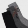 Sada 3 párů ponožek pro chlapce Mayoral 10874-15 šedá