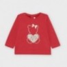 Tričko pro dívky s dlouhým rukávem Mayoral 116-67 Červené
