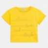 Dívčí tričko s krátkým rukávem Mayoral 6019-37 žluté