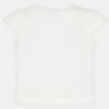 Bavlněné tričko pro dívky Mayoral 3001-67 bílé / granát