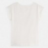 Tričko s krátkým rukávem pro dívky Mayoral 6001-94 Krém-granát