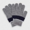 Tříbarevné rukavice pro chlapce Mayoral 10884-34 šedá