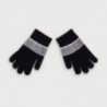 Tříbarevné rukavice pro chlapce Mayoral 10884-35 černé