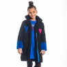 Dívčí zimní bunda s náprsenkou Trybeyond 97996-10A námořnická modrá