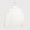 Dívčí tričko s dlouhým rukávem Mayoral 7065-10 bílá / černá