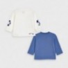 Sada 2 triček pro chlapce Mayoral 2034-83 bílá / modrá