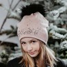 LUIZJANA II Dívčí zimní čepice Jamiks JZD135 práškově růžové barvy