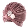 VICHY Turban zimní čepice pro dívky Jamiks JZD079 práškově růžové barvyż